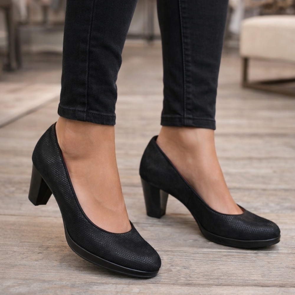 Ara NEW Tacy2 Y2K Office Siren Revival Leather Block Heel Comfort Pumps 7M